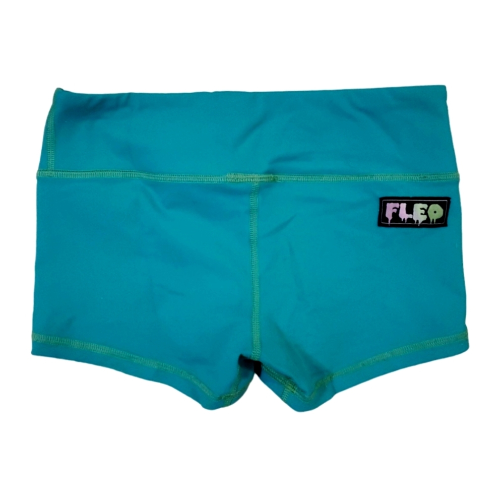 Fleo Women's Green Monster Workout Crossfit Shorts‎ Size Small
